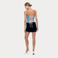 Long Slim Corset Denim Jeans