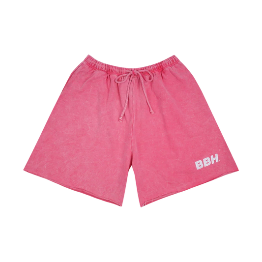 SHORT FRENCH TERRY STONEWASHED IN BRIGHT PINK