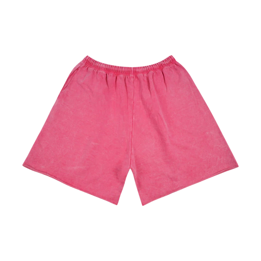 SHORT FRENCH TERRY STONEWASHED IN BRIGHT PINK