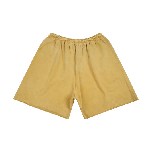 SHORT FRENCH TERRY STONEWASHED IN YELLOW