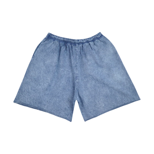 SHORT FRENCH TERRY STONEWASHED IN BLUE