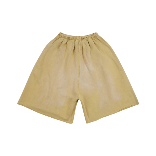 SHORT STONEWASHED WITH DIAMONDS IN YELLOW