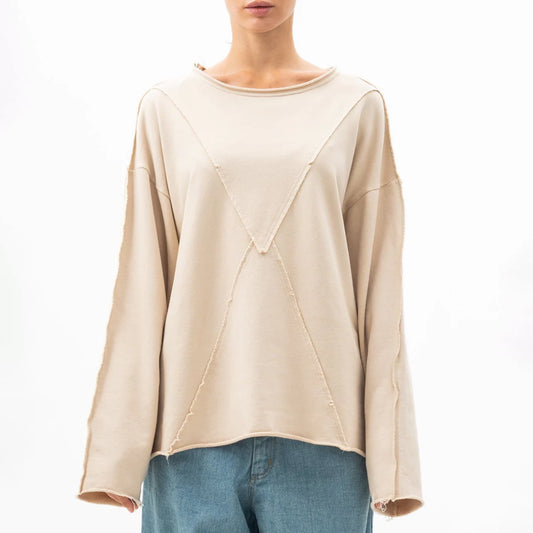 Longsleeve French Terry Beige