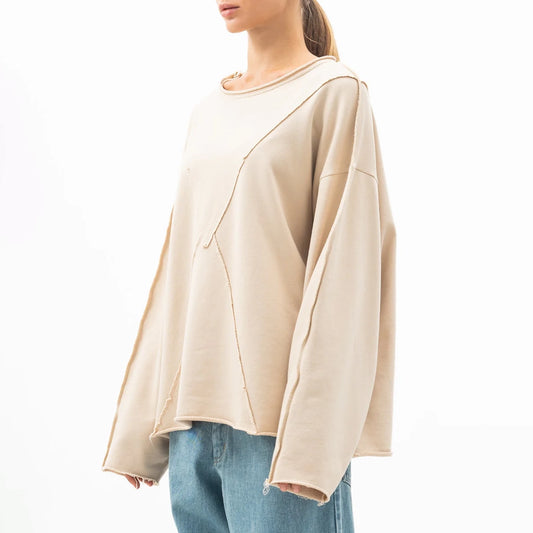 Longsleeve French Terry Beige