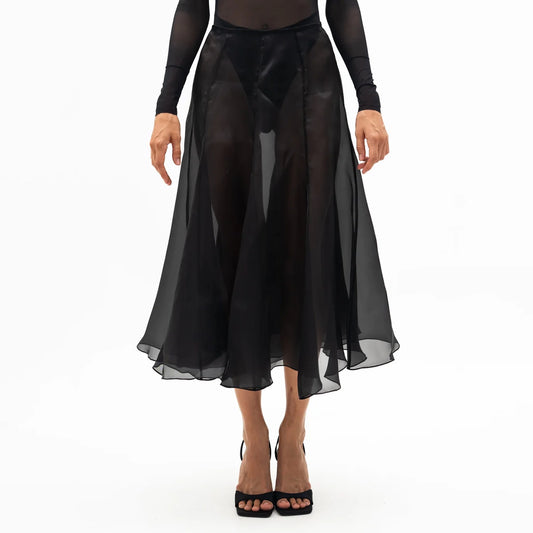Chiffon Skirt Black