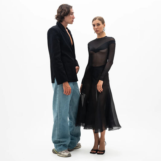 Chiffon Skirt Black
