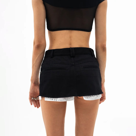 Mini Skirt Denim Black
