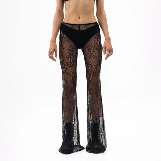 Lace Pants Black