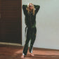 SILK VELVET TRACK JACKET OLIVE