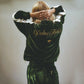 SILK VELVET TRACK JACKET OLIVE