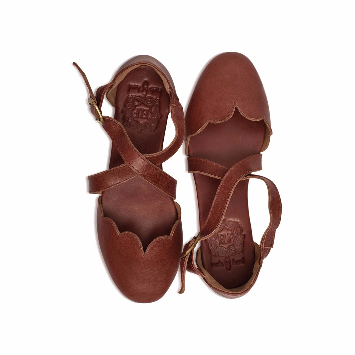 Mangrove Leather Flats In Brown