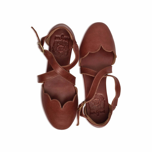 Mangrove Leather Flats In Brown