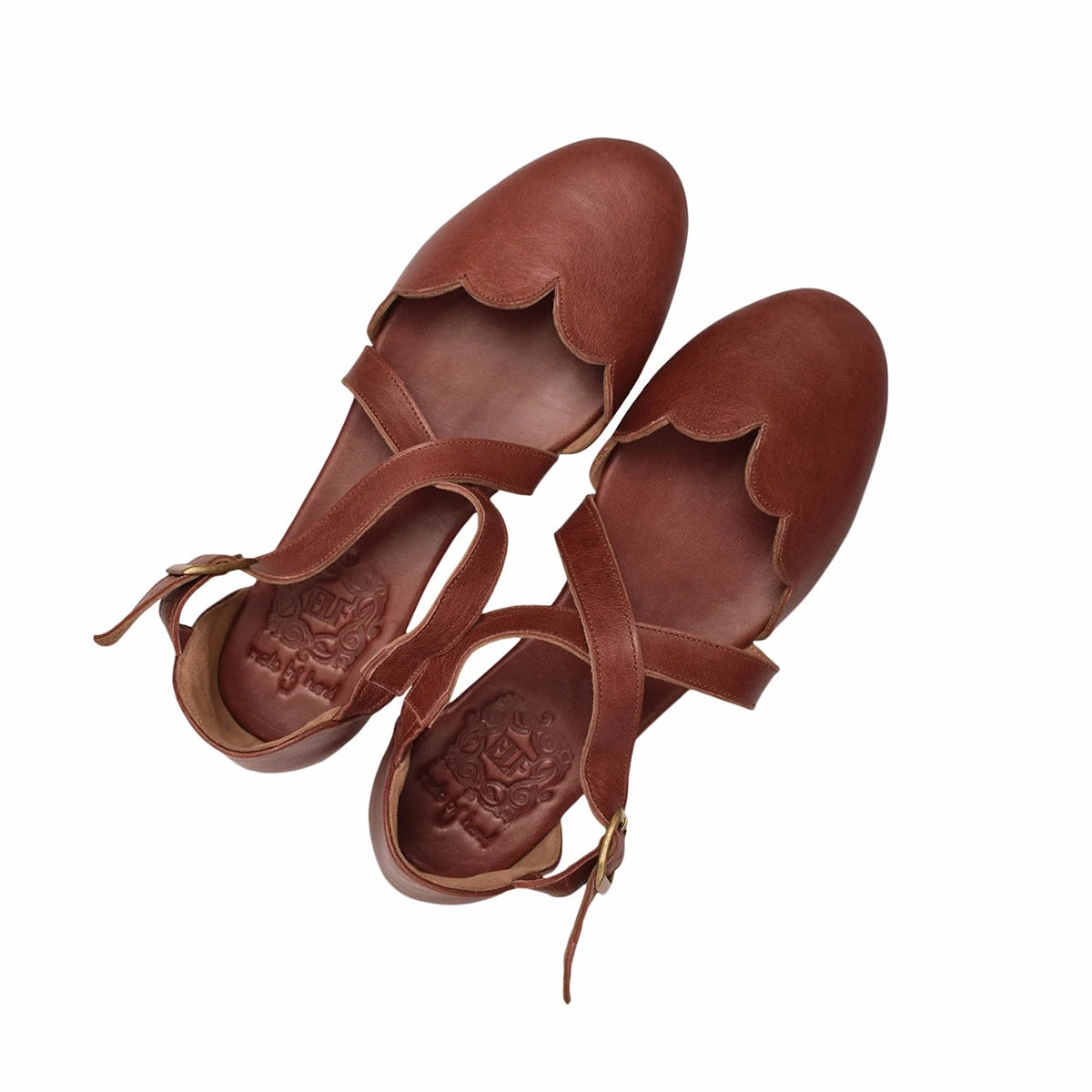 Mangrove Leather Flats In Brown