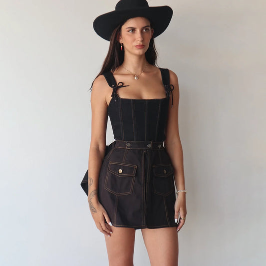 DITA CORSET 2.0 BLACK DENIM