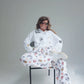LINEN PANTS BBH SIGNATURE PRINT WHITE