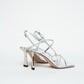 Glitter Strap Silver Heels