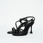 Evening Black Strappy Heels