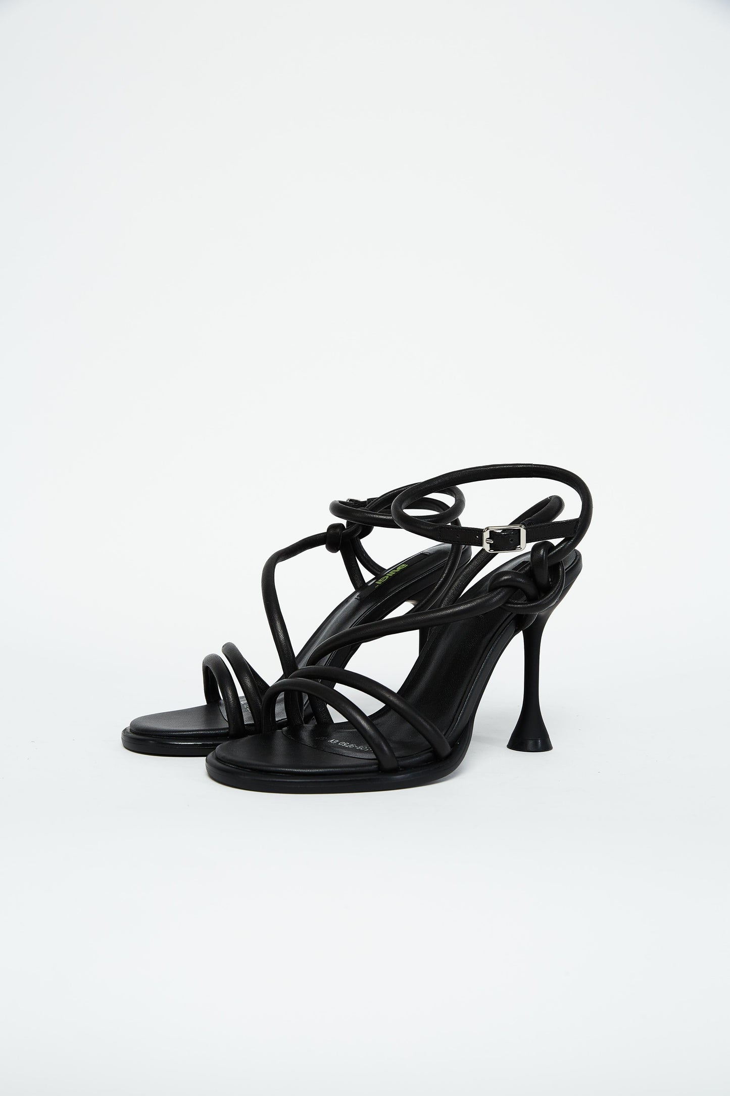 Evening Black Strappy Heels