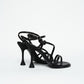 Evening Black Strappy Heels