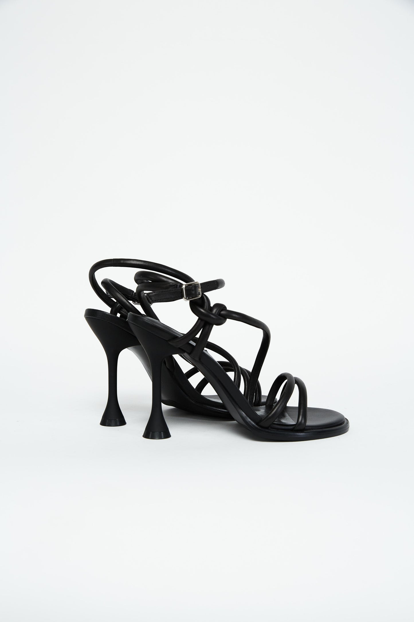 Evening Black Strappy Heels