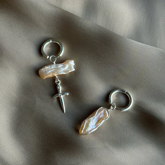 Earrings Sword Silver