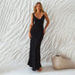 Ermes Maxi Slip Dress In Black