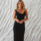 Ermes Maxi Slip Dress In Black
