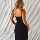 Ermes Maxi Slip Dress In Black