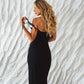 Ermes Maxi Slip Dress In Black