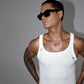 Baby Distressed Singlet In White