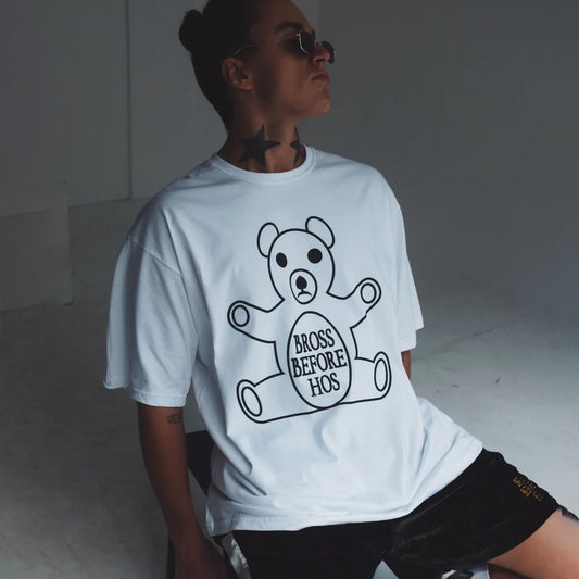 T-SHIRT BEAR PRINT WHITE