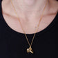 TWO HEART LOCK PENDANT IN GOLD