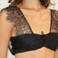 Ivory Lace Top Black