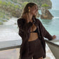 Blooming Linen Shorts in Brown