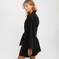 Linen Kimono Long Sleeve in Black