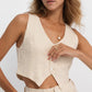 Linen Vest in Cream