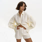 Parisian Linen Shorts in Cream