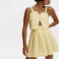 Court Linen Skirt in Yellow