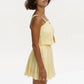 Court Linen Vest in Yellow