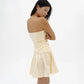 Pleated Linen Skirt in Buttery Cream