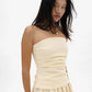 Strapless Linen Top in Buttery Cream
