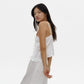 Midnight Top in Cloud White