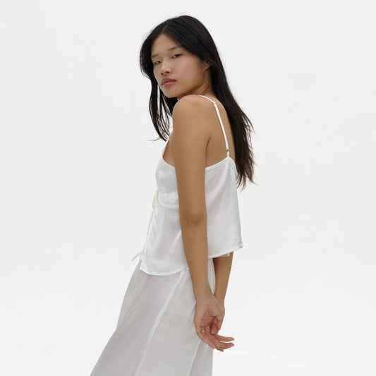Midnight Top in Cloud White