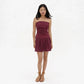 Strapless Linen Top in Berry
