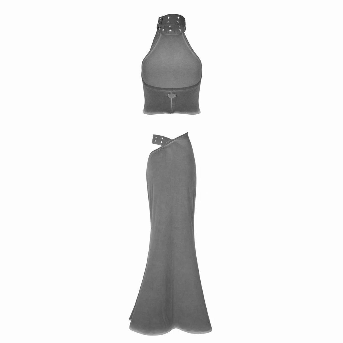 Valkrie Set Top Skirt Grey