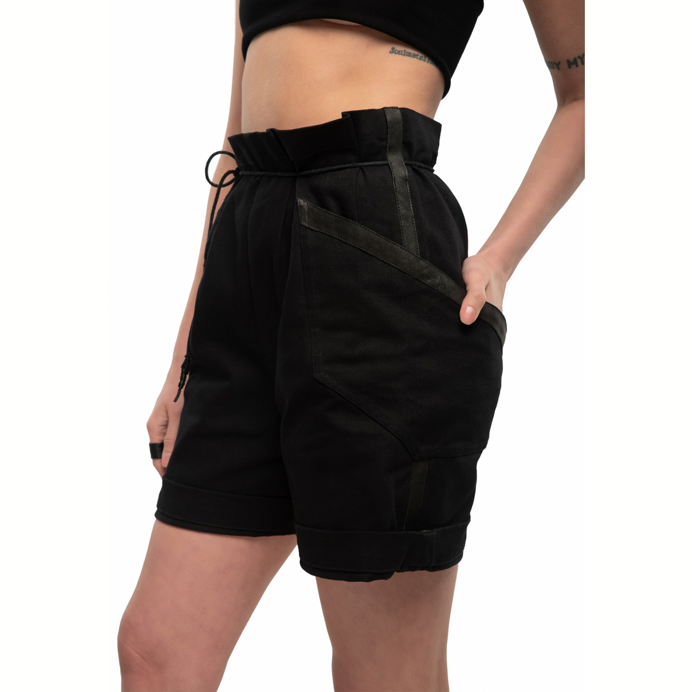  High Waisted Black Shorts