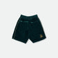 SILK VELVET TRACK SHORT OLIVE