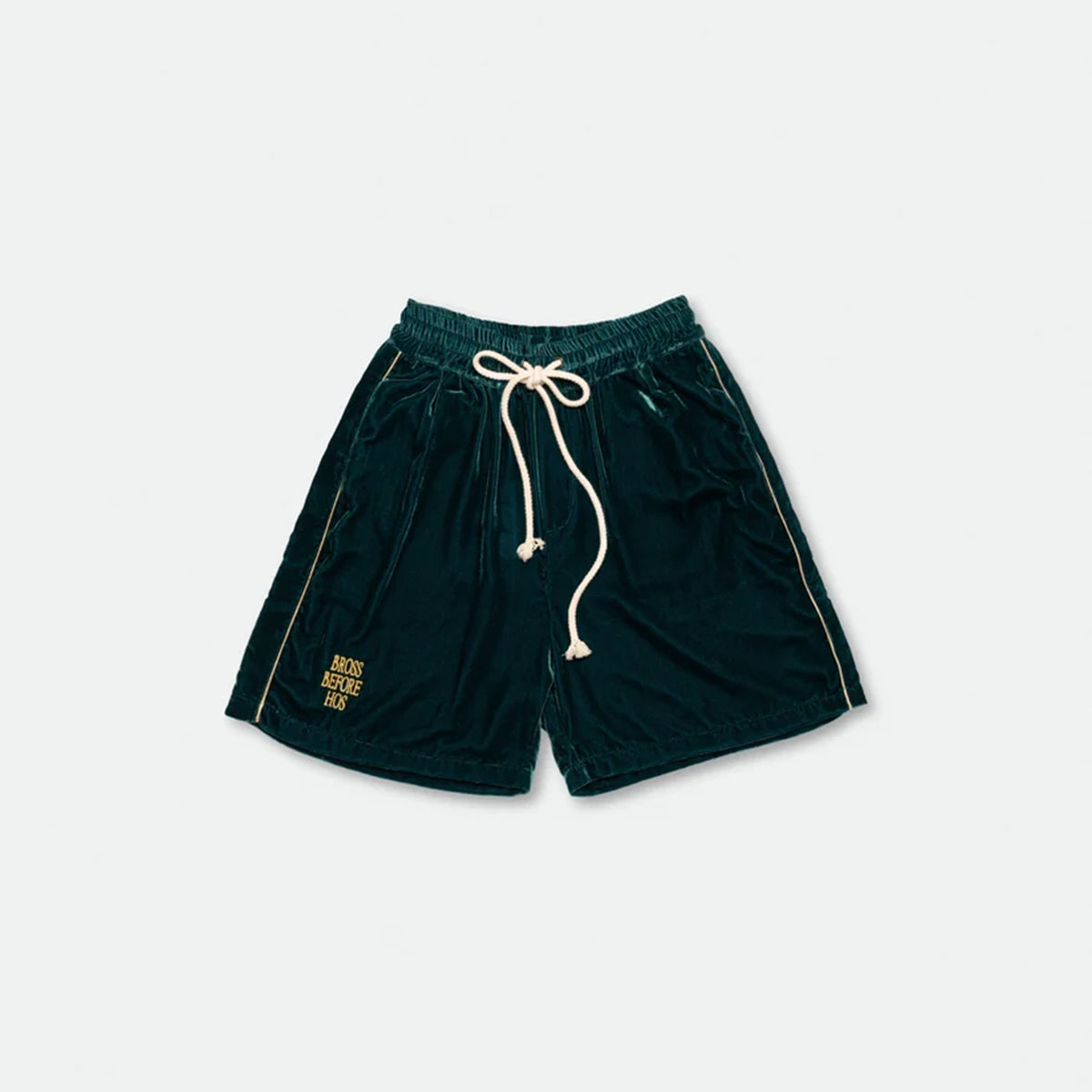 SILK VELVET TRACK SHORT OLIVE