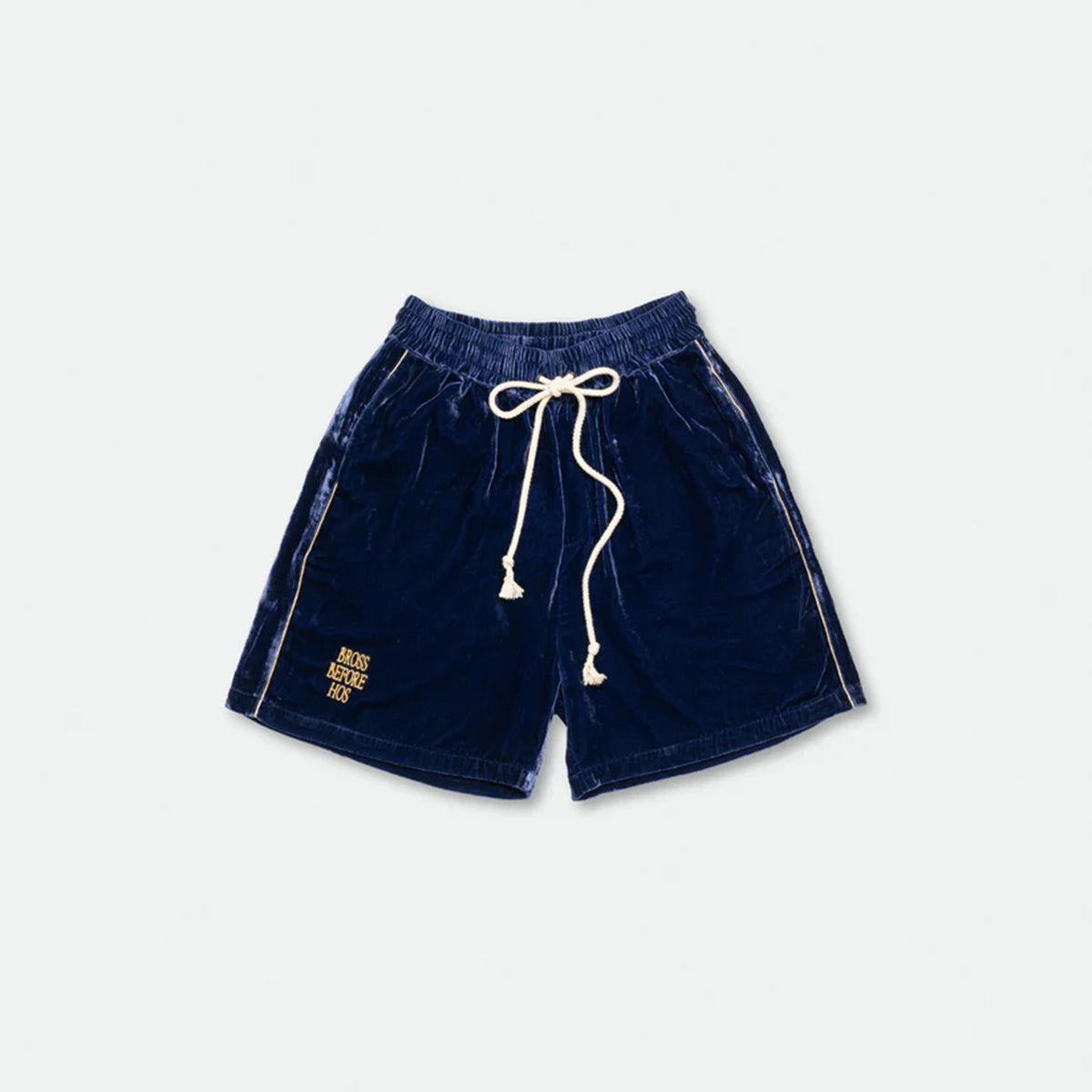 SILK VELVET TRACK SHORT BLUE