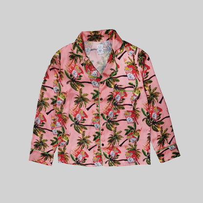 SILK PAJAMA PRINTED PINK